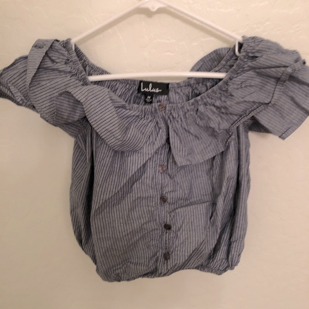 lulus off the shoulder crop top